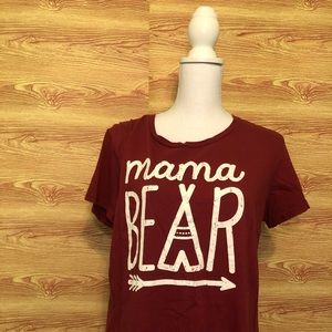 Air Waves Burgundy Mama Bear T-shirt size XL